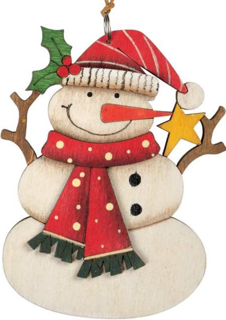 Snowman w/ Scarf Christmas Ornament