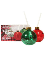 Glass Holiday Party Sippers Set