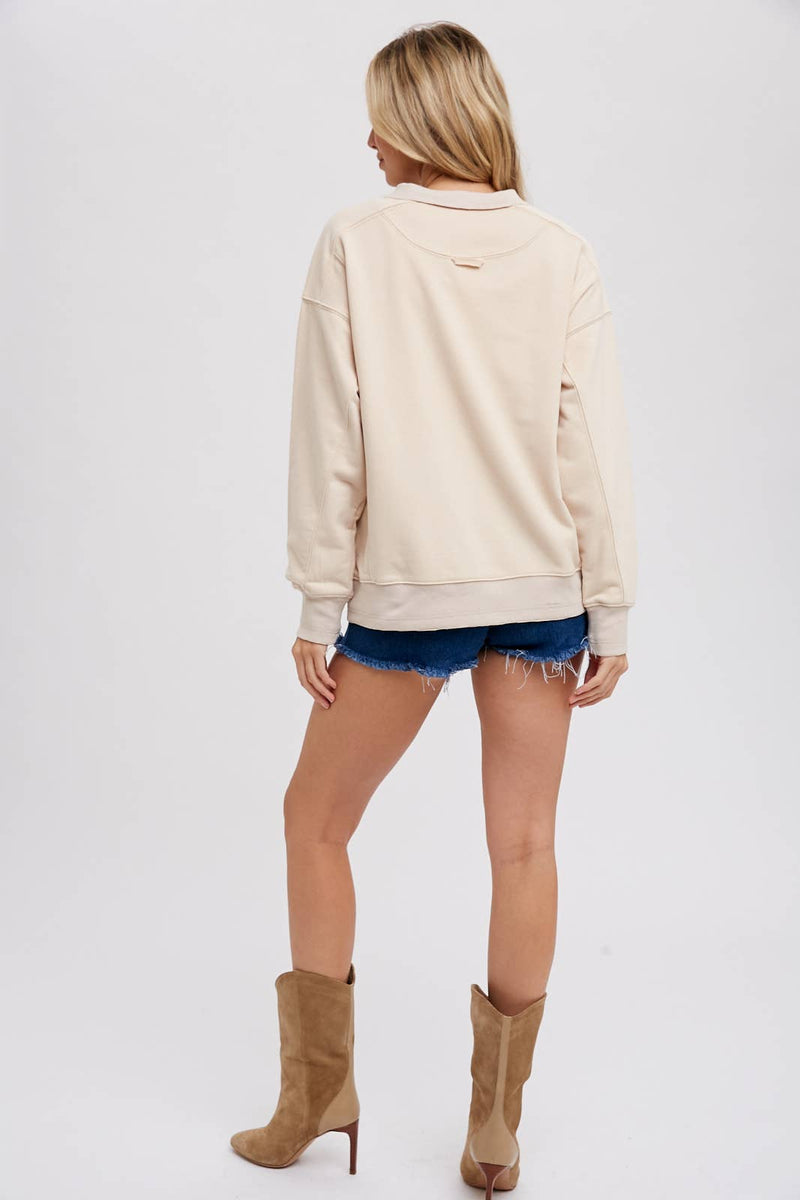 BOXY SWEATSHIRT: BARBIE PINK