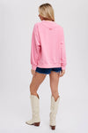 BOXY SWEATSHIRT: BARBIE PINK