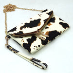 Cow Envelope Clutch Crossbody Bag