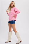 BOXY SWEATSHIRT: BARBIE PINK