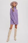 CHUNKY TURTLENECK TUNIC SWEATER: S/M / COCO