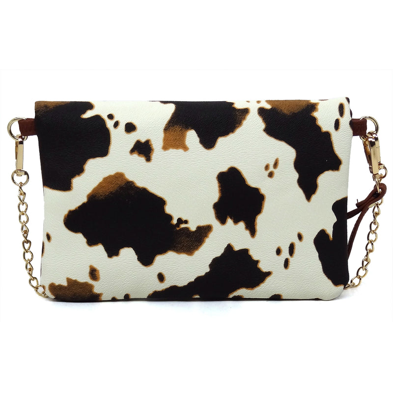 Cow Envelope Clutch Crossbody Bag