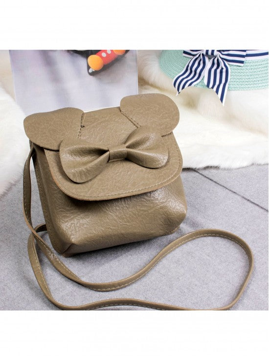 M Mouse Faux Leather Crossbody Bag w/ Back Pocket