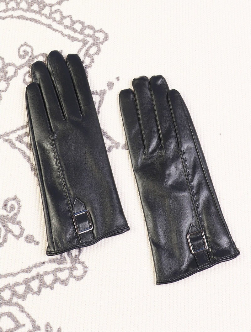 BLK Woman's Glove with Buckle and Line