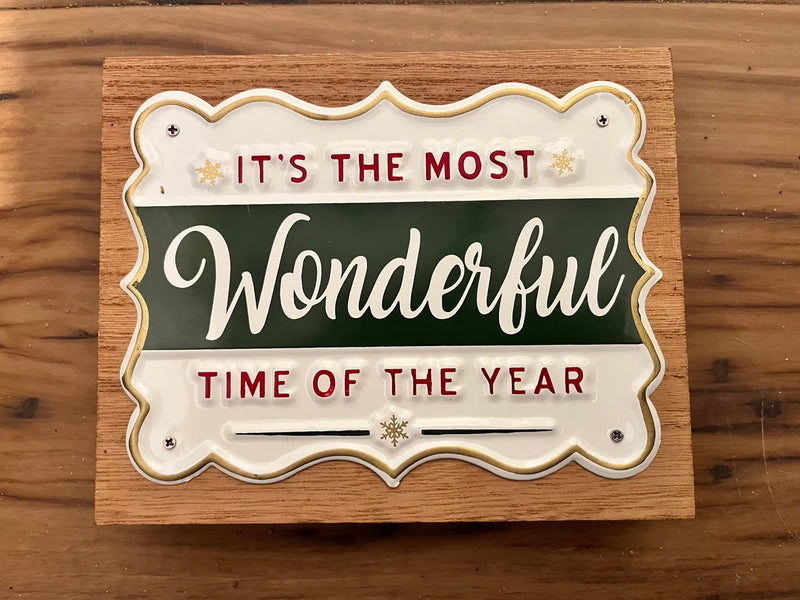 Wonderful Time Of The Year - Wood Sign
