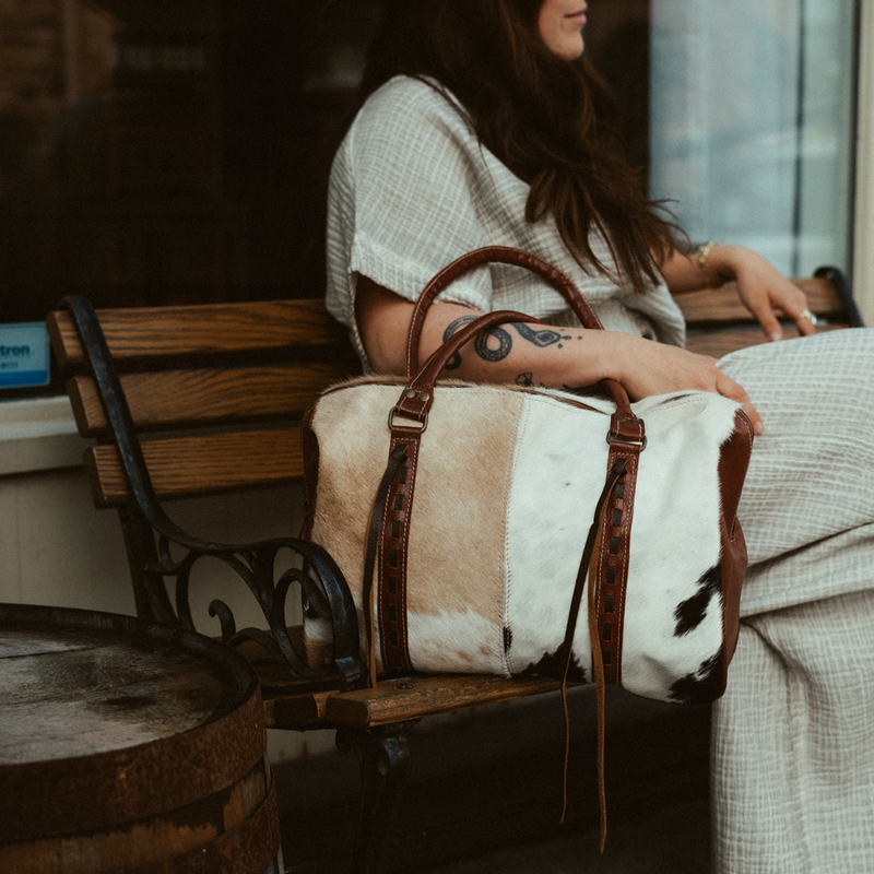 Cowhide Leather & Hairon Bag