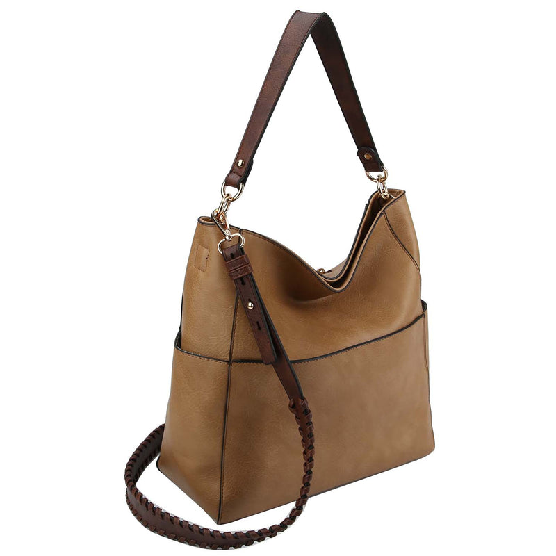 Fashion Shoulder Bag with Whipstitched Strap