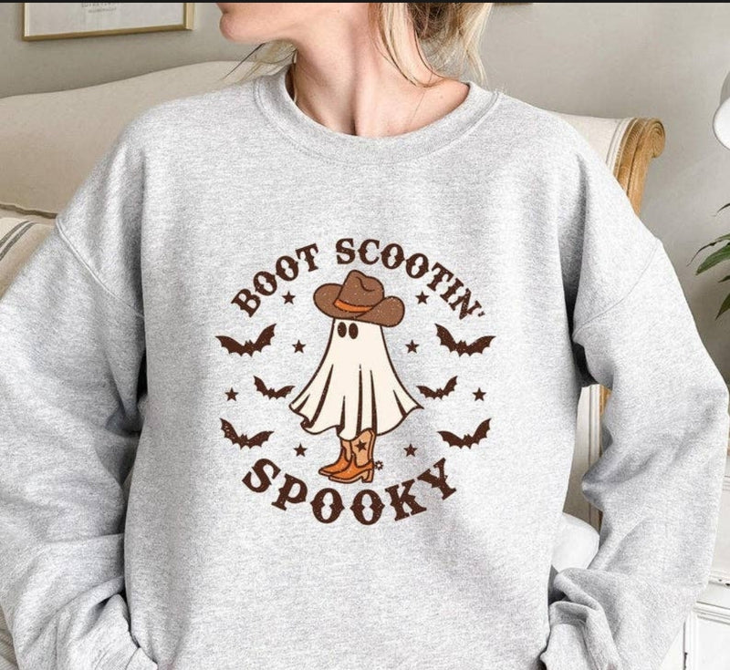 T-Shirt Fall Theme Boot Scooting Spooky Halloween