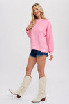 BOXY SWEATSHIRT: BARBIE PINK