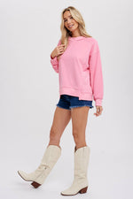 BOXY SWEATSHIRT: BARBIE PINK