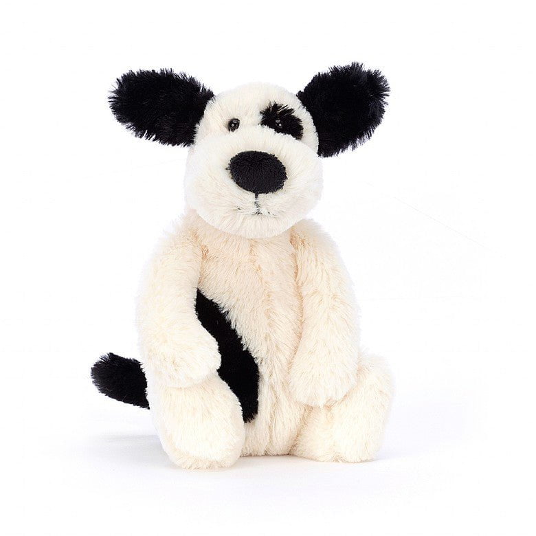 Bashful Black and Cream Puppy Original Medium