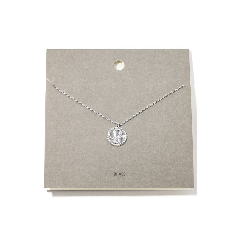 Dainty Snake Coin Necklace