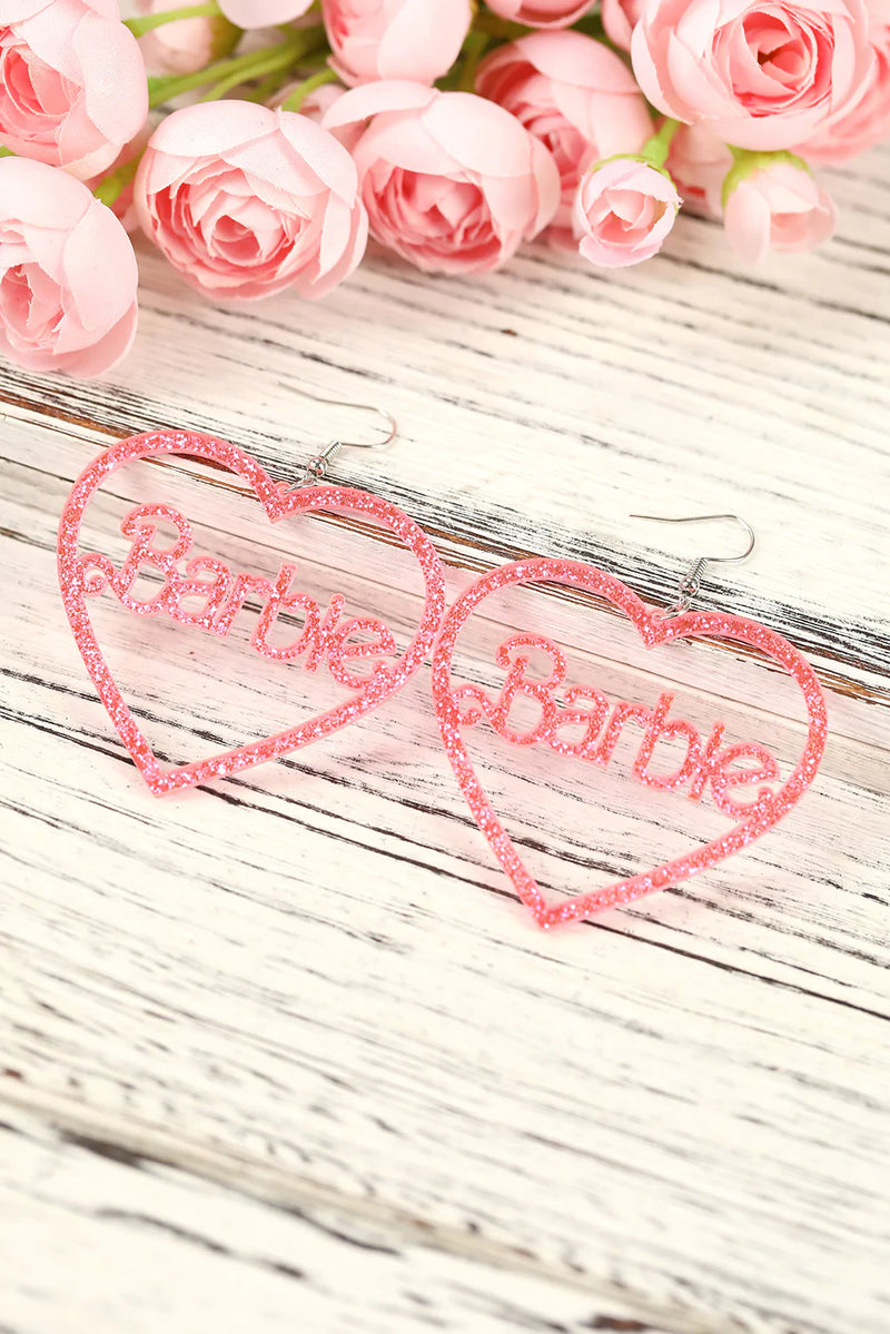 BARBIE Pink Heart Earrings