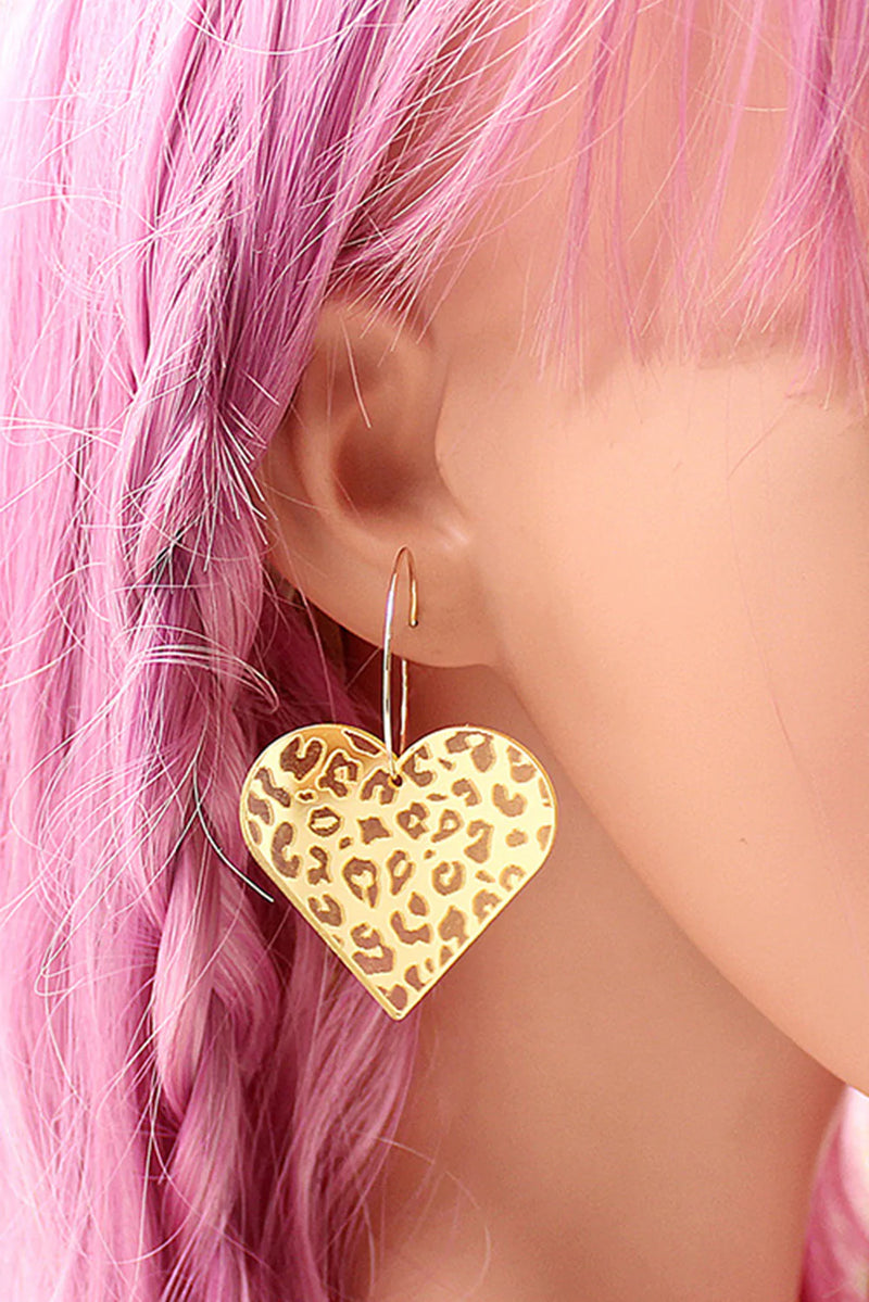 Heart Leopard Earrings