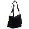 Fashion Tassel Concealed Crossbody Bag - Black