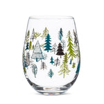 Allover Tree Stemless Wine Glass 14 oz