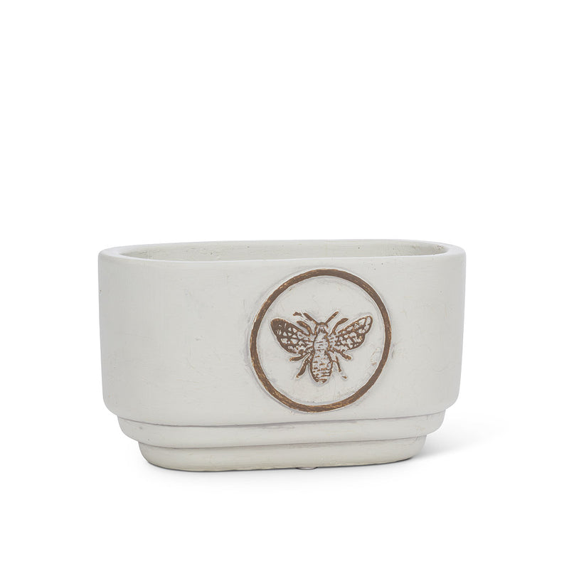 Small Bee Crest Oval Planter