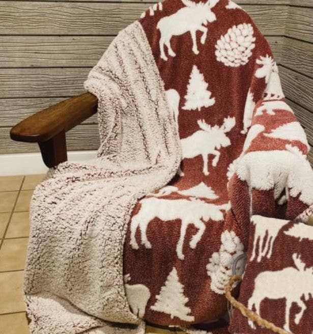 Moose Melange Blanket (60"x80")