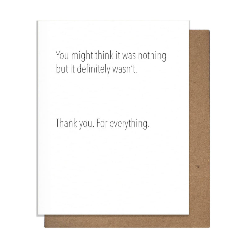 Not Nothing - Thank You Card