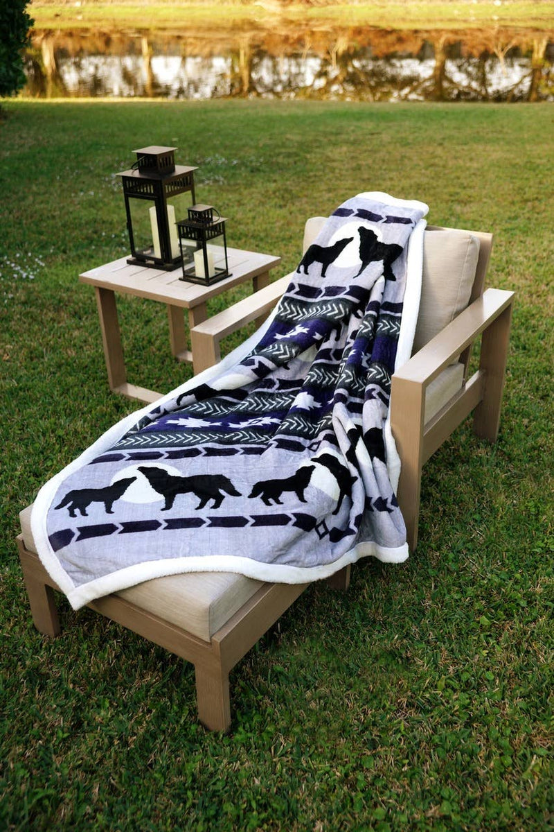 Wolf Spirit Sherpa Blanket