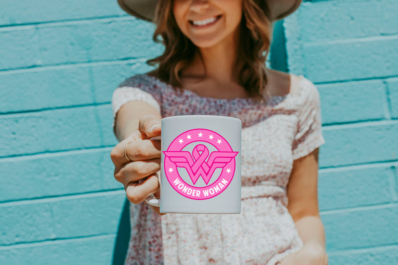 Wonder Woman - Breast Cancer Awareness Mug