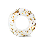 Clear Ring Float with Gold Confetti