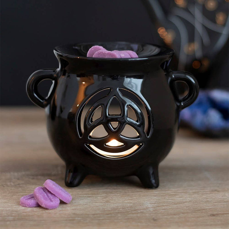 Gothic Triquetra Cauldron Oil Burner and Wax Warmer