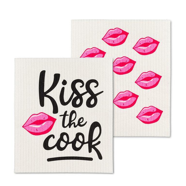 Kiss The Cook Dishcloths - Set of 2