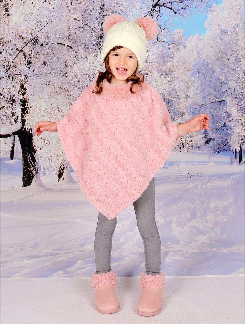 Kids Soft Faux Fur Cape (3-7 Years Old)
