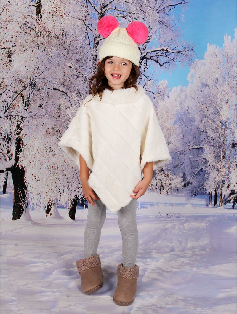 Kids Soft Faux Fur Cape (3-7 Years Old)