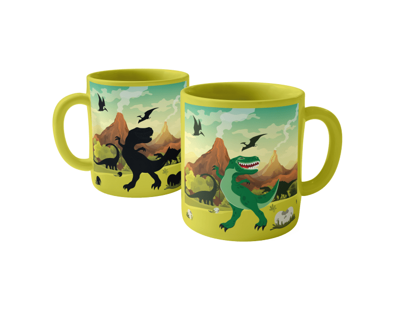 Dinosaur Colour Changing Mug Set