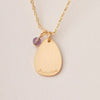 Stone Intention Charm Necklace - Amethyst/Gold