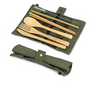 Bamboo Cutlery Set in Roll. 7 Pieces