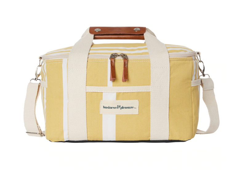 The Premium Cooler Bag - Vintage Yellow Stripe