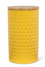 Hexagon Textured Canister YLW