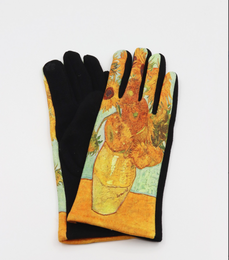 Sunflower Text Gloves