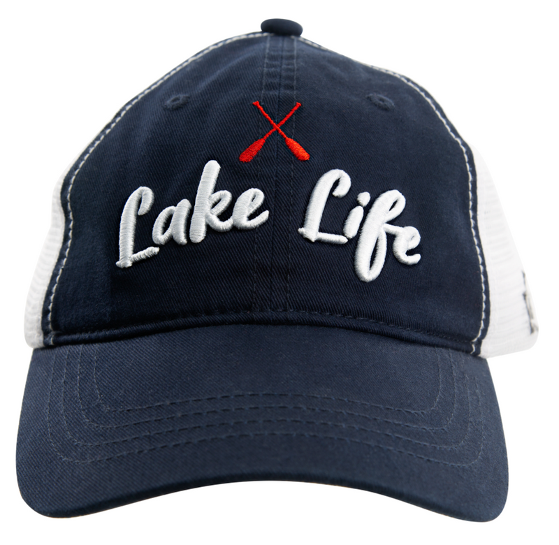 Lake Life - White Mesh Hat