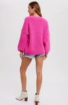 CHUNKY WAFFLE MOCK NECK PULLOVER