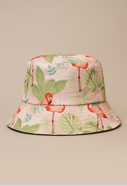 Bucket Hat-Reversible Flamingo