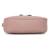 Embossed Woven Bow Boxy Crossbody Bag - Pink/Grey