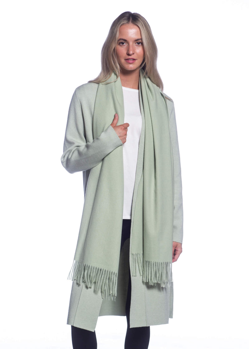 Cashmere feel Scarf with Fringe