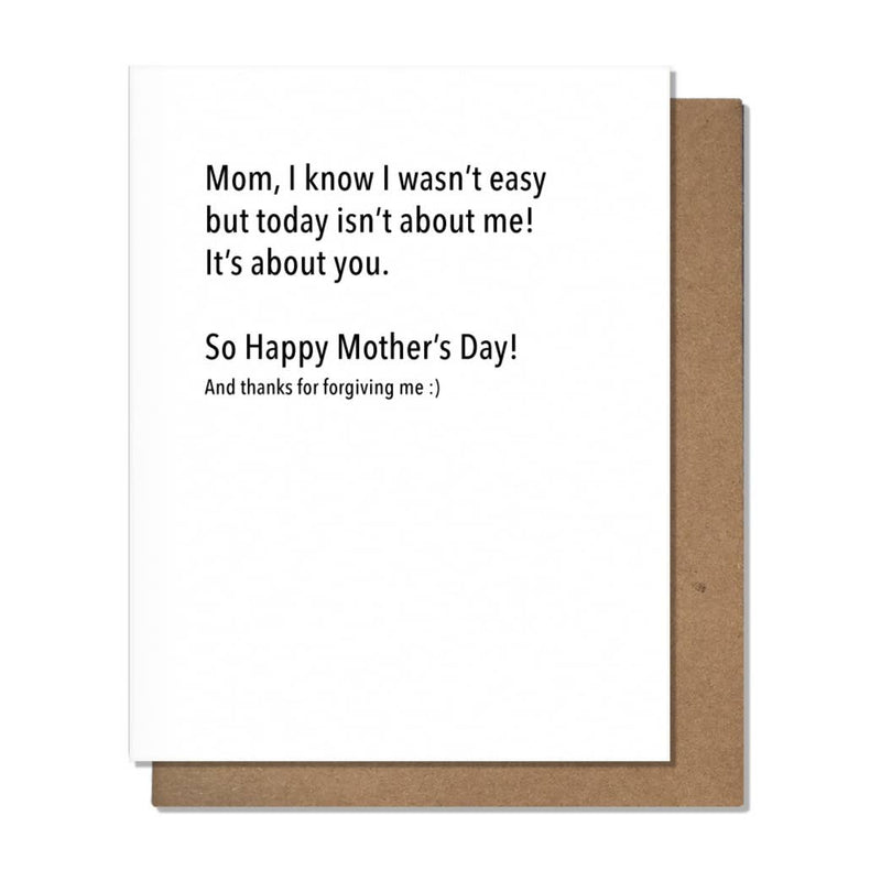 Wasn't Easy - Mom Card