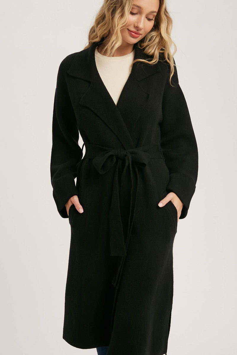 EFFORTLESS KNITTED TRENCH COAT