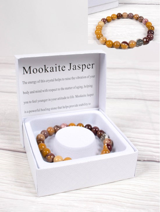 Mookaite Jasper Blessing Bead Bracelets